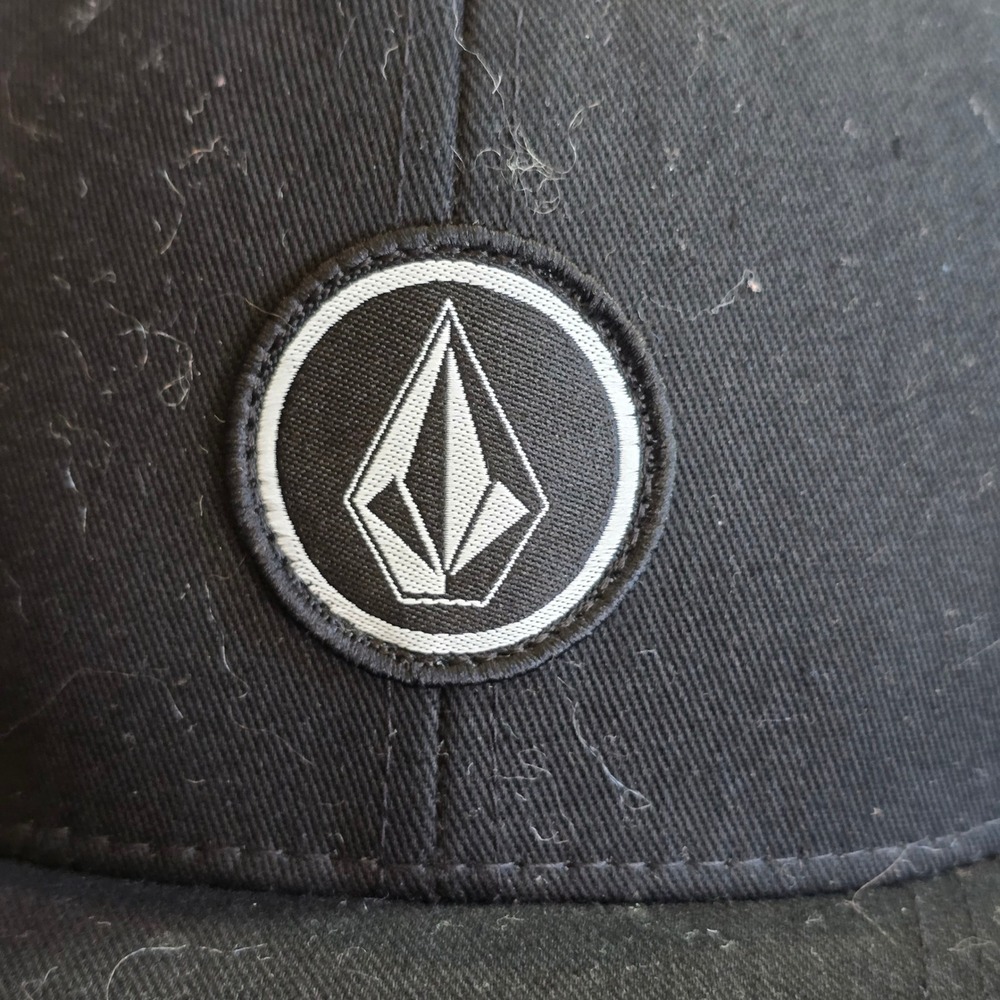 Volcom Accessories Snapback Hat Mens One Size Black Flat Bill Stone Logo Patch - Picture 8 of 8